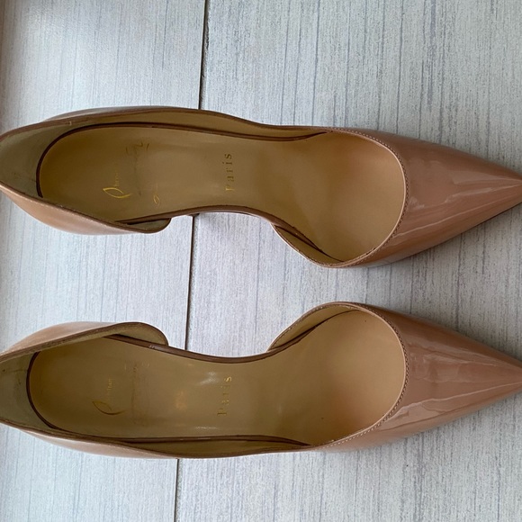 Christian Louboutin Iriza Patent Nude Heels - Picture 6 of 9